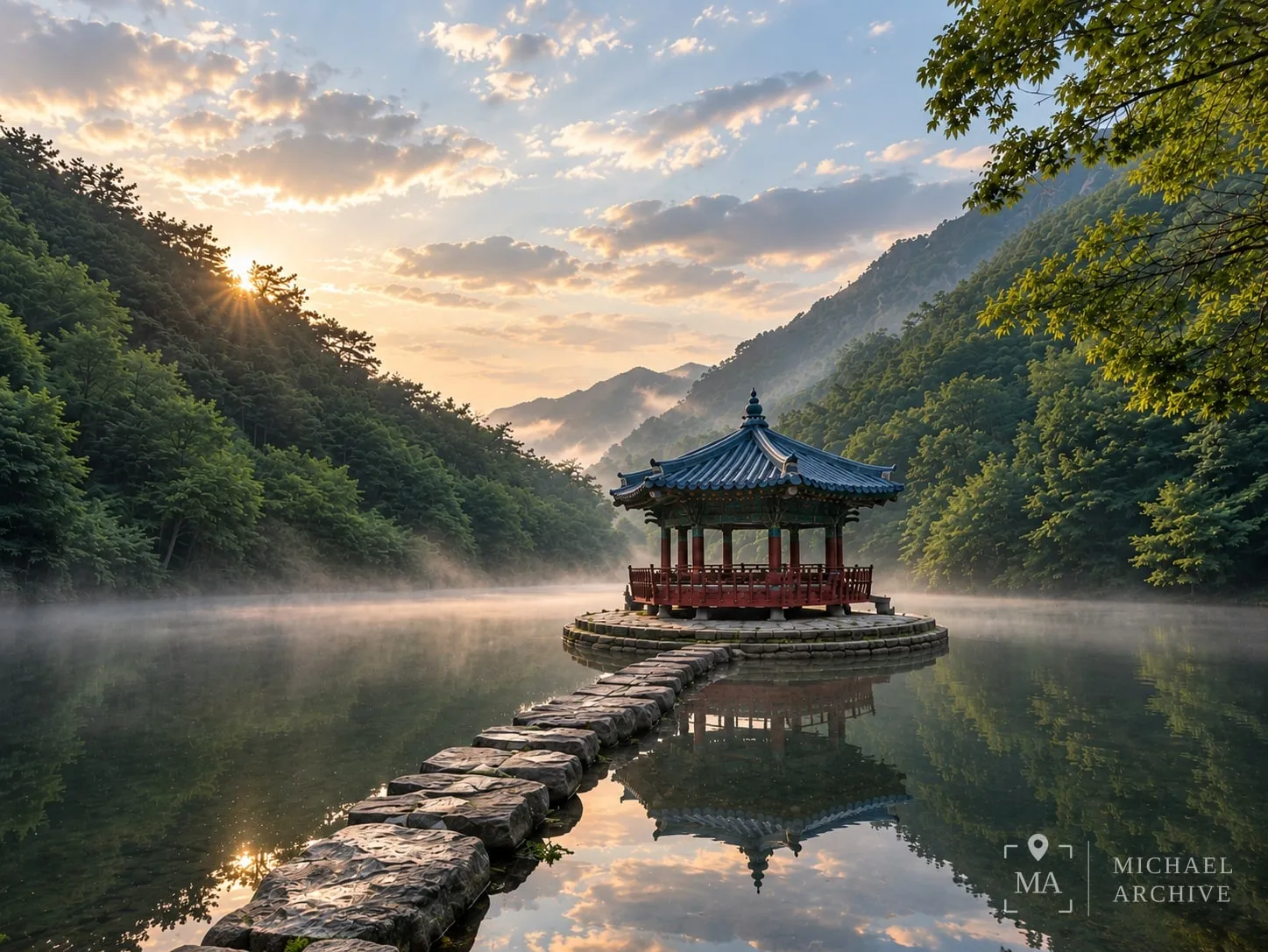 옆에서 본 우화정
